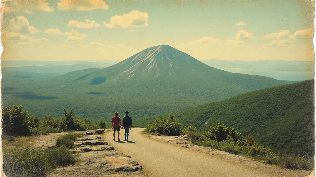 Vintage postcard of Cadillac Mountain