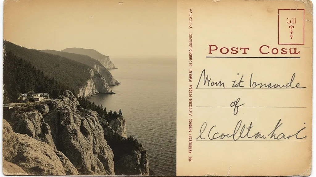 Vintage Maine postcard of Acadia National Park, no signature.