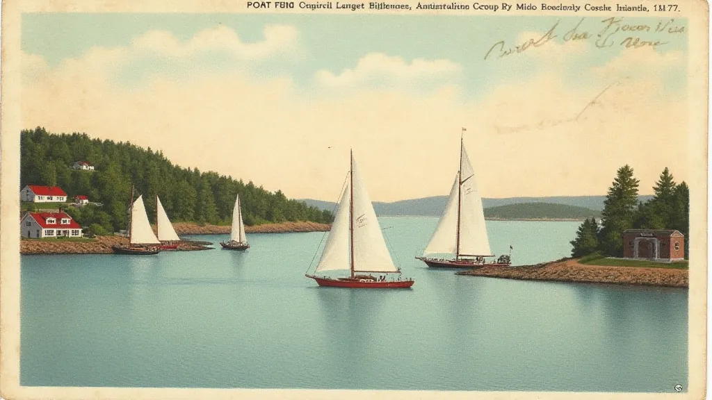 Vintage postcard of Boothbay Harbor, Maine