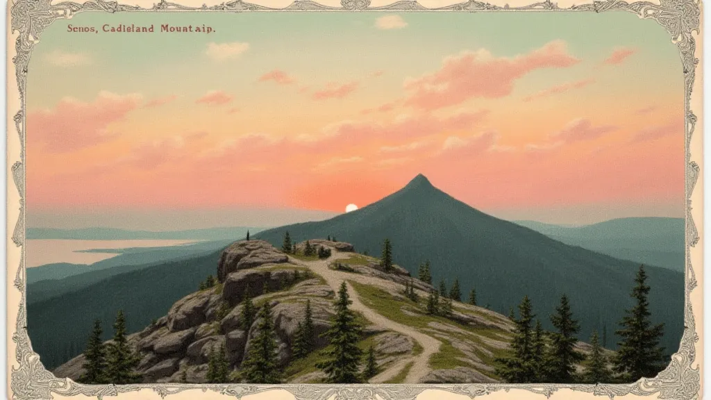 Cadillac Mountain sunrise postcard
