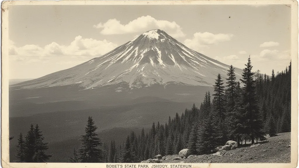 Vintage postcard of Mount Katahdin