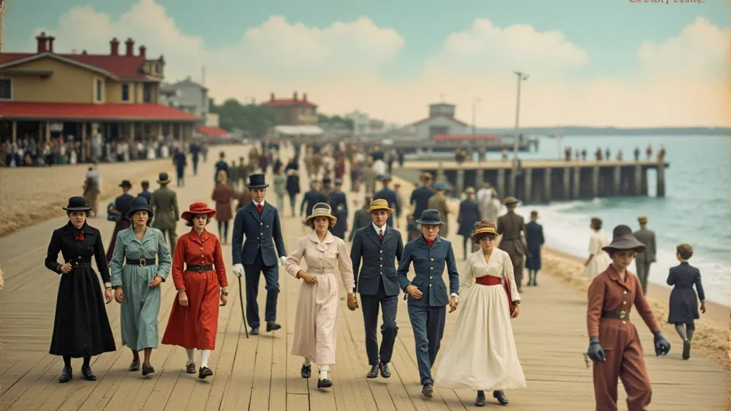 Hand-Colored Old Orchard Beach Postcard