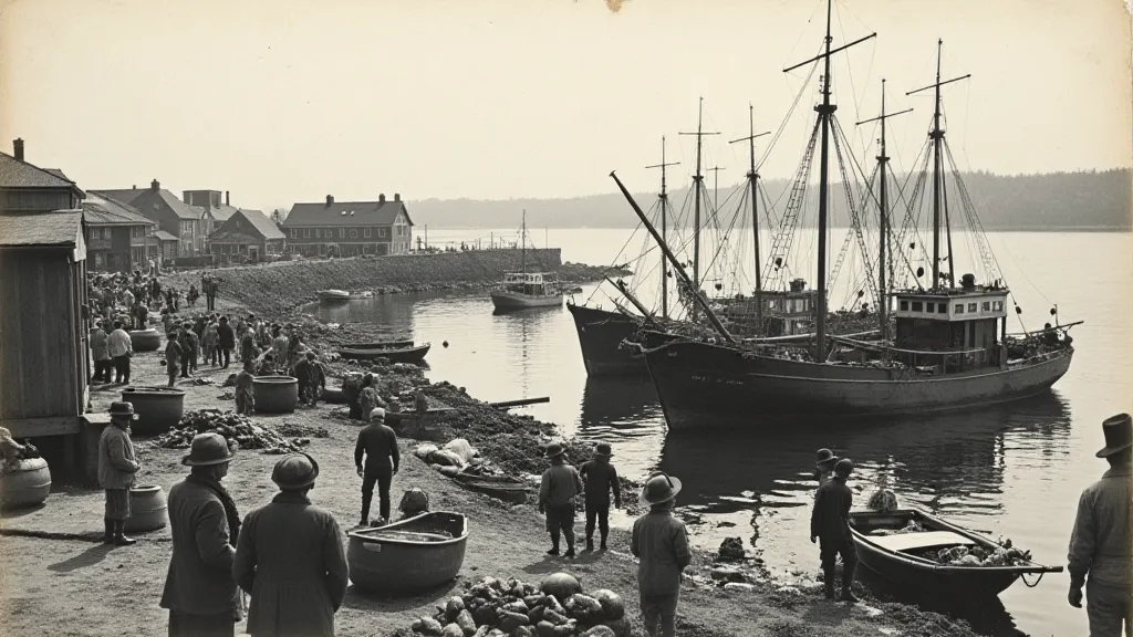 Portland harbor postcard