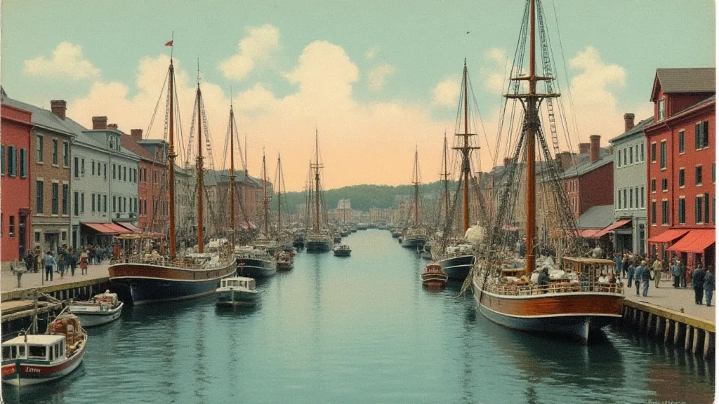 Portland Harbor Postcard, circa 1910