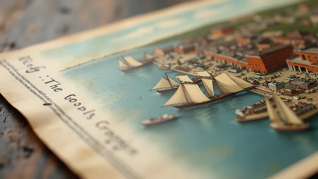 Vintage Maine postcard of Portland's waterfront, no signature.