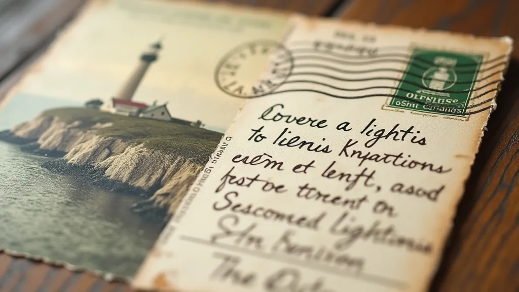 Vintage postcard back with handwritten message